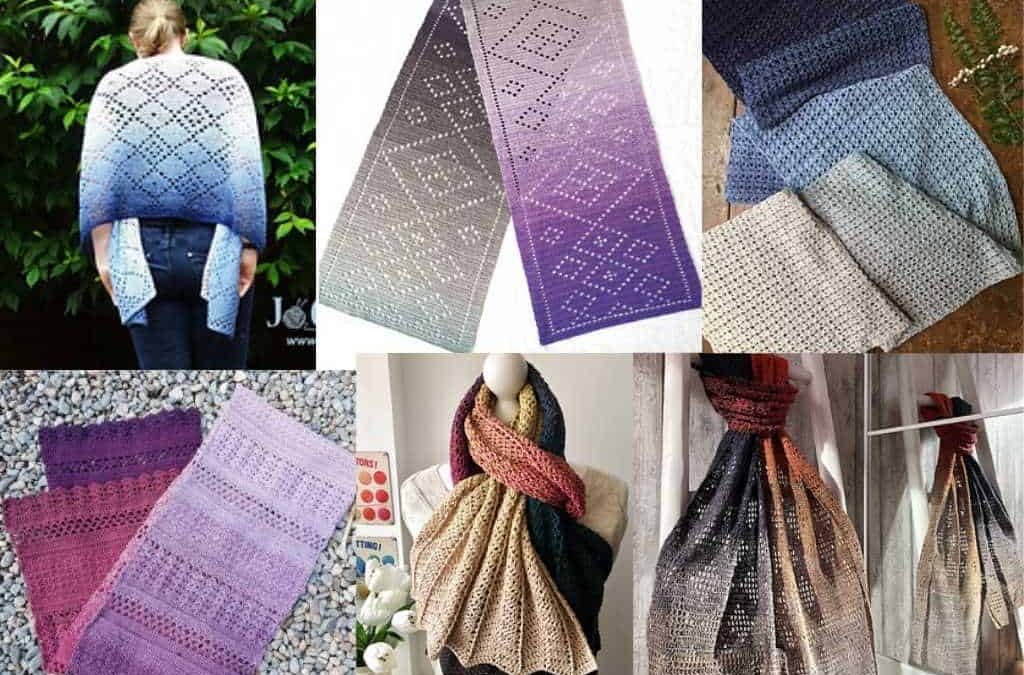 6 stunning free scarf patterns using Scheepjes whirl