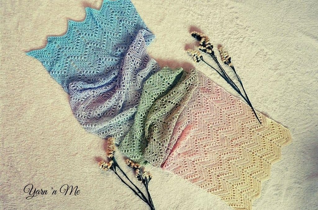 Puffs on Slalom scarf: free crochet pattern